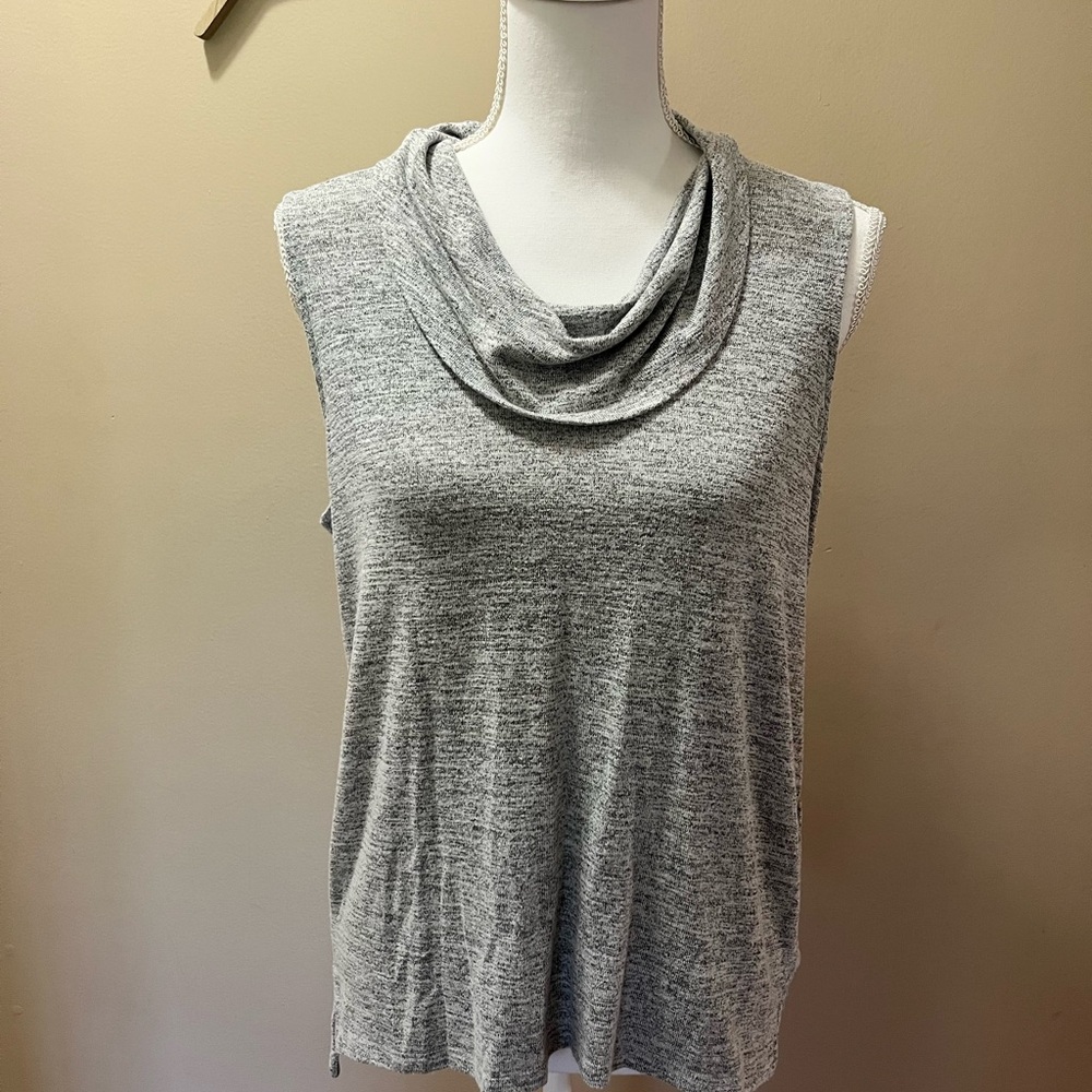 Banana Republic Cowl Neck Sleeveless Gray Top Size Medium